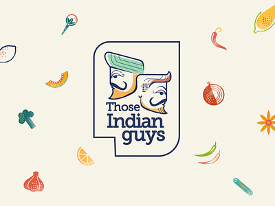 Those Indian Guys - Branding brand branding characters colourful food food branding graphic design iconography icons illustration india indian brand indian food menu packaging shapes stickers street food vector visual branding