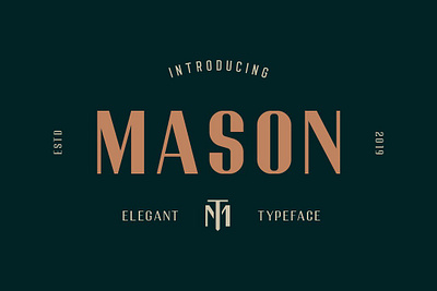 Mason Sans Serif Font bold sans serif font glamorous font green font masculine font sans serif font sophisticated font typeface font typography font