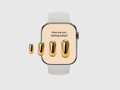Apple Watch Widget | Health Mobile App 3d animation animation apple watch graphic design health app motion motion graphics ui ux widget
