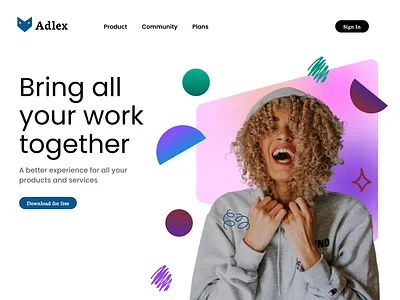 Adlex Website daily ui design figma products services ui ui design