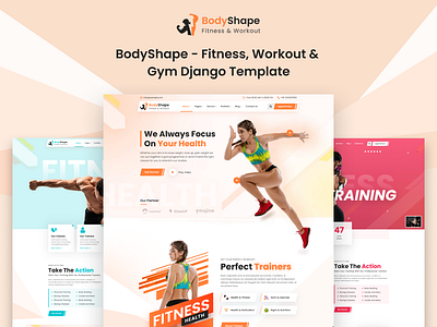 BodyShape - Fitness, Workout & Gym Django Template animation branding creative design ecommerce graphic design illustration landing page logo motion graphics product design template ui uiux user experience user interface web design web development website