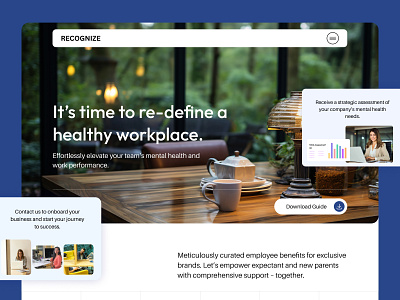 Recognize bento grid clean design employee well being website healthy workspace design modern webdesign trend