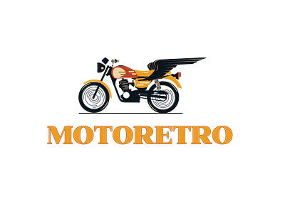 Logo design, for Retro Motorcycle Repair Shop branding graphic design logo