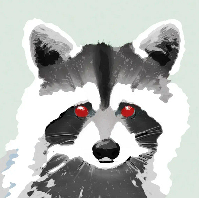 rascally raccoon render doodle illustration noise raccoon shunte88 vector