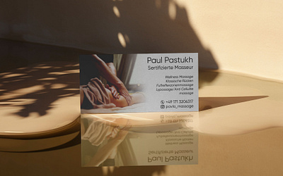 Business card and Banner for masseur adobe illustrator adobe photoshop banner branding business card card collage design graphic design massage poster