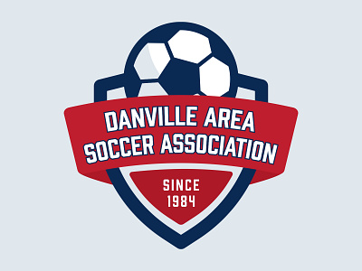 Logo: Danville Area Soccer Association branding design graphic design hamburg solutions illustration logo patch soccer vector