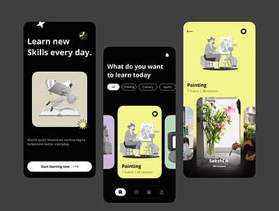 Learning App Concept app boost concept design mobile playful productdesign ui ux