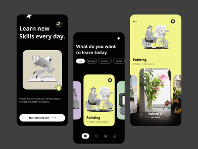 Learning App Concept app boost concept design mobile playful productdesign ui ux