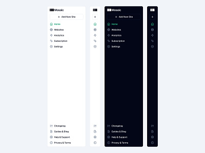 Sidebars 💡 aside design landing page minimal nav navigation saas sidebar ui web design