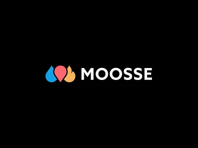 MOOSSE branding clean fire flame grid logo minimal portable rebranding sauna simple symbol water