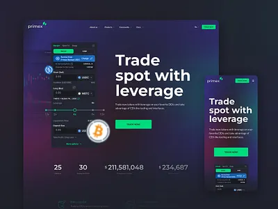 Primex DeFi CO - Revamped homepage crypto design designer inspiration trade ui ui designer ux ux designer visual design website