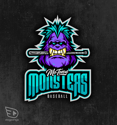 Logos - Motown Monsters baseball baseball chipdavid dogwings drawing illustration logo monsters motown vector