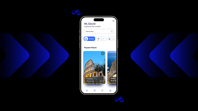 Travel Mobile App Design - Home ui