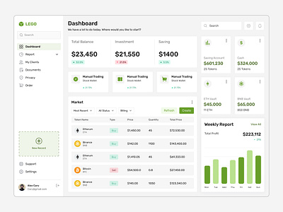 Cryptocurrency Dashboard analytics banking dashboard bitcoin charts clean crypto crypto dashboard dashboard dashboard design data design finance interface minimal product saas ui ui design user dashboard visual design