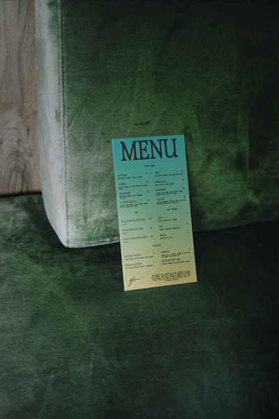 "Yuv" - Print Menu Design branding design graphic design menu restaurant