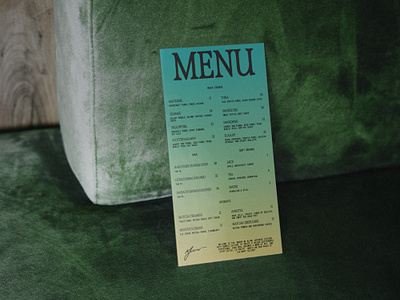 "Yuv" - Print Menu Design branding design graphic design menu restaurant