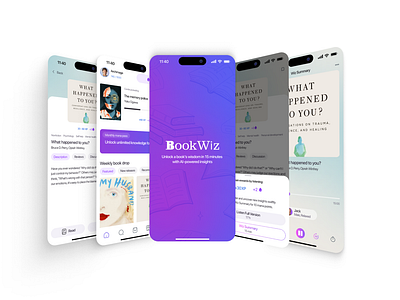 BookWiz | iOS AI-powered book app ai ai powered audiobook book design ios ios app mobile reading ux