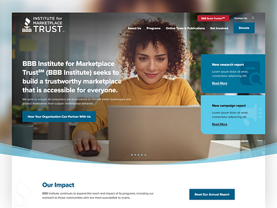 Nonprofit Website Design - BBB Institute for Marketplace Trust business charity communities consumers design guide impact marketplace network non profit nonprofit nonprofit ui nonprofit website design scam scam tracker scam recovery toolkit ui webdesign
