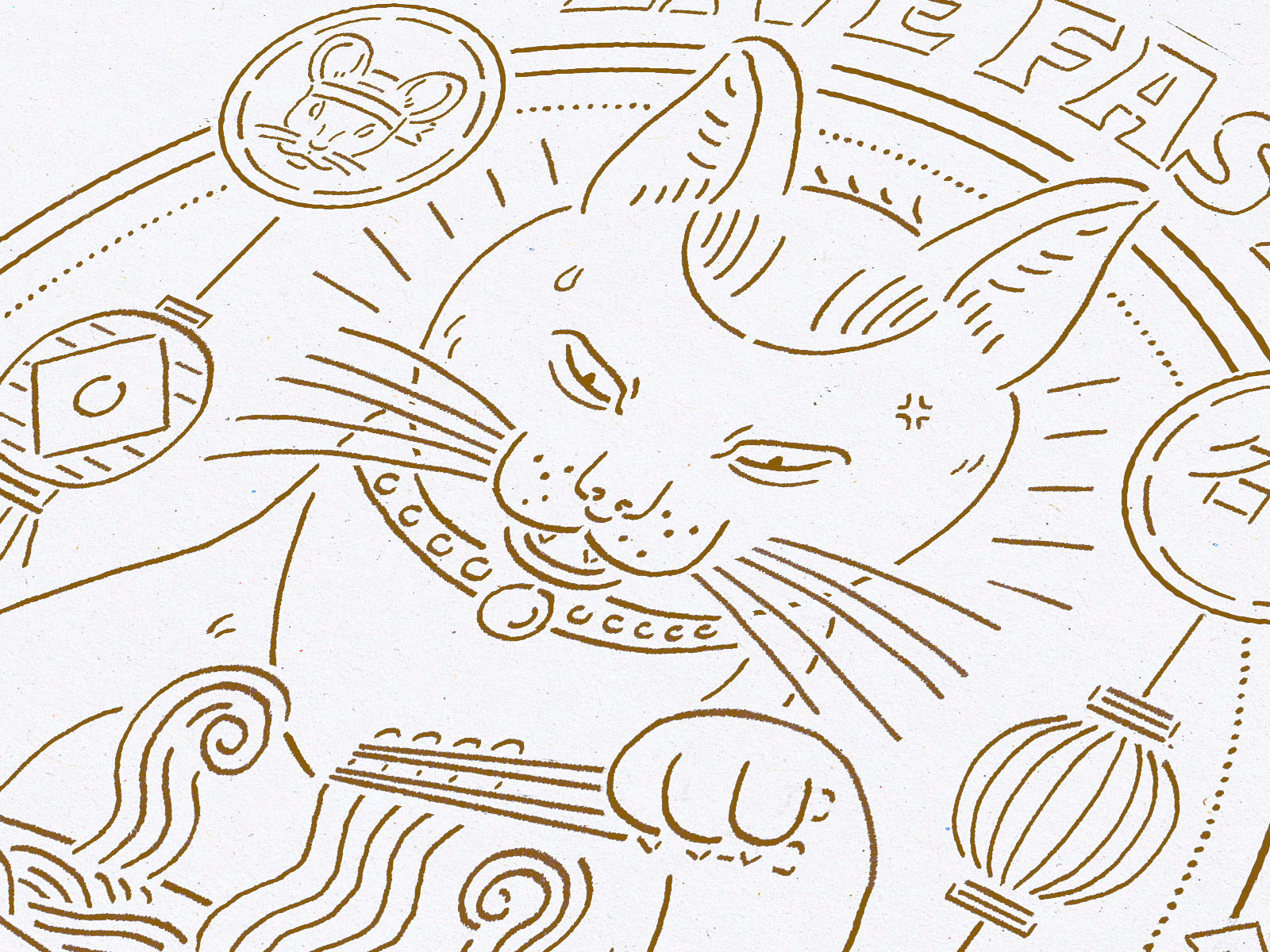 Live Fast, Eat Spicy 🍜 branding cat digital art drawing food graphic design illu illustration japan jeffrey dirkse neon noodles photoshop ramen restaurant sketch sushi vector visual identity