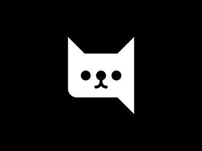 Cat Chat abstract branding bubble cartoon cat character communication creative cute design digital feline icon logo mascot minimal modern playful symbol