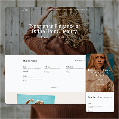 Local Hair Salon Website branding figma hair local business ui web design website wordpress