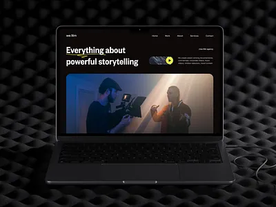 🎥 Website for your creative agency | Hyperactive black concept creative design design website graphic design header homepage hyperactive landing laptop marketing product design site for sale ui ui design ux web web design website