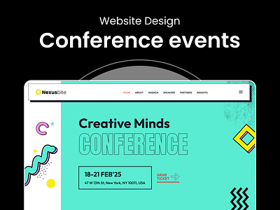 Ui design for Conference Booking booking website conference booking creative design creativity design event booking homepage landing page minimal design mockup ui ui design ux website design