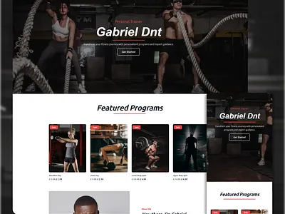 Personal Trainer Program Store figma online store personal trainer ui web design website woocommerce