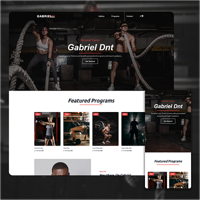 Personal Trainer Program Store figma online store personal trainer ui web design website woocommerce