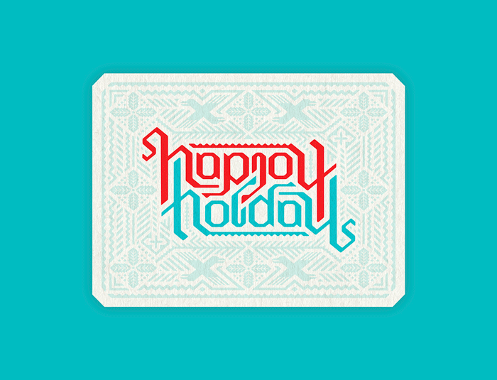 Ambigram Holiday Card ambigram design graphic design typography