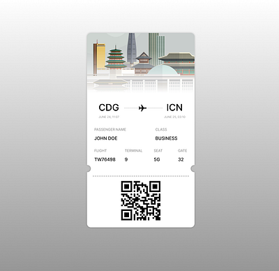 #024 Boarding Pass 005dailyui dailyui graphic design ui