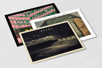 Postcards from Poznań design graphic design photography typography