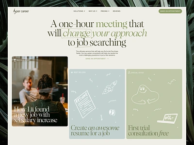 Career consulting website career design graphic design typography uidesign ux ui design warm design web web design