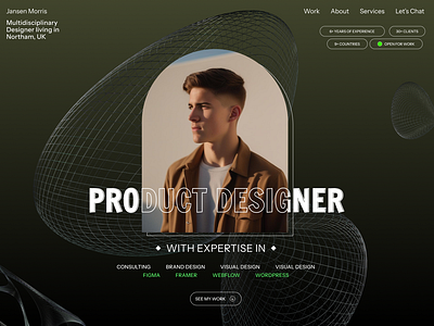 Jansen Morris — Portfolio Website 3d branding design figma graphic design portfolio ui ux