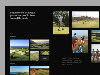 GolfHub Website Design concept design golf golf club golf club website golfer pga tour service sport ui ux web web design webdite