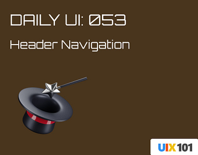 Daily UI: #053 | Header Navigation | #UIX101 053 dailyui figma header navigation ui design uix101 user experience user interface
