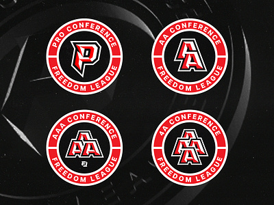 Freedom League Badges badges branding league logos series sports swarro