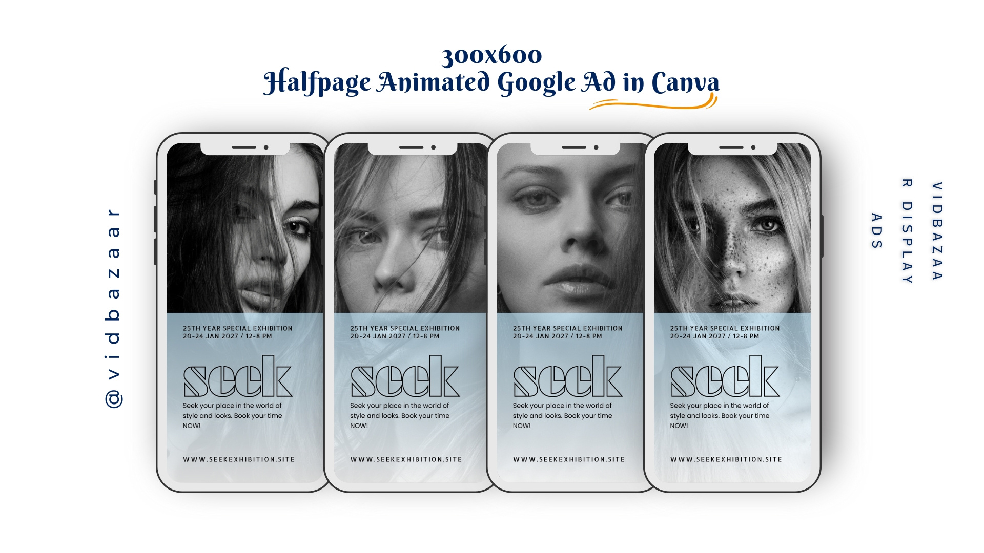 Halfpage Animated Product Display in Canva for Google Ad advertising animated ad animation branding canva display ad google ad product ad template video ad