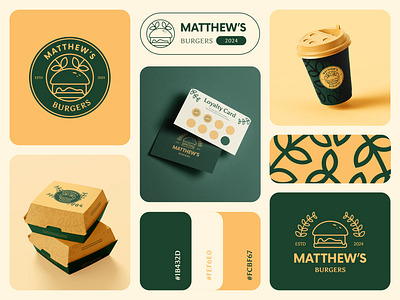 Matthew's Burgers branding burgers graphic design logo packaging restaurant