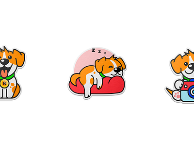 Mascot Design, Illustrations for loan app, Fintech | Lepshey branding design dog emotional illustration figma illustration finance fintech graphic design identity illustration logo mascot pet pets product design sleeping dog startup talisman ui vector illustration