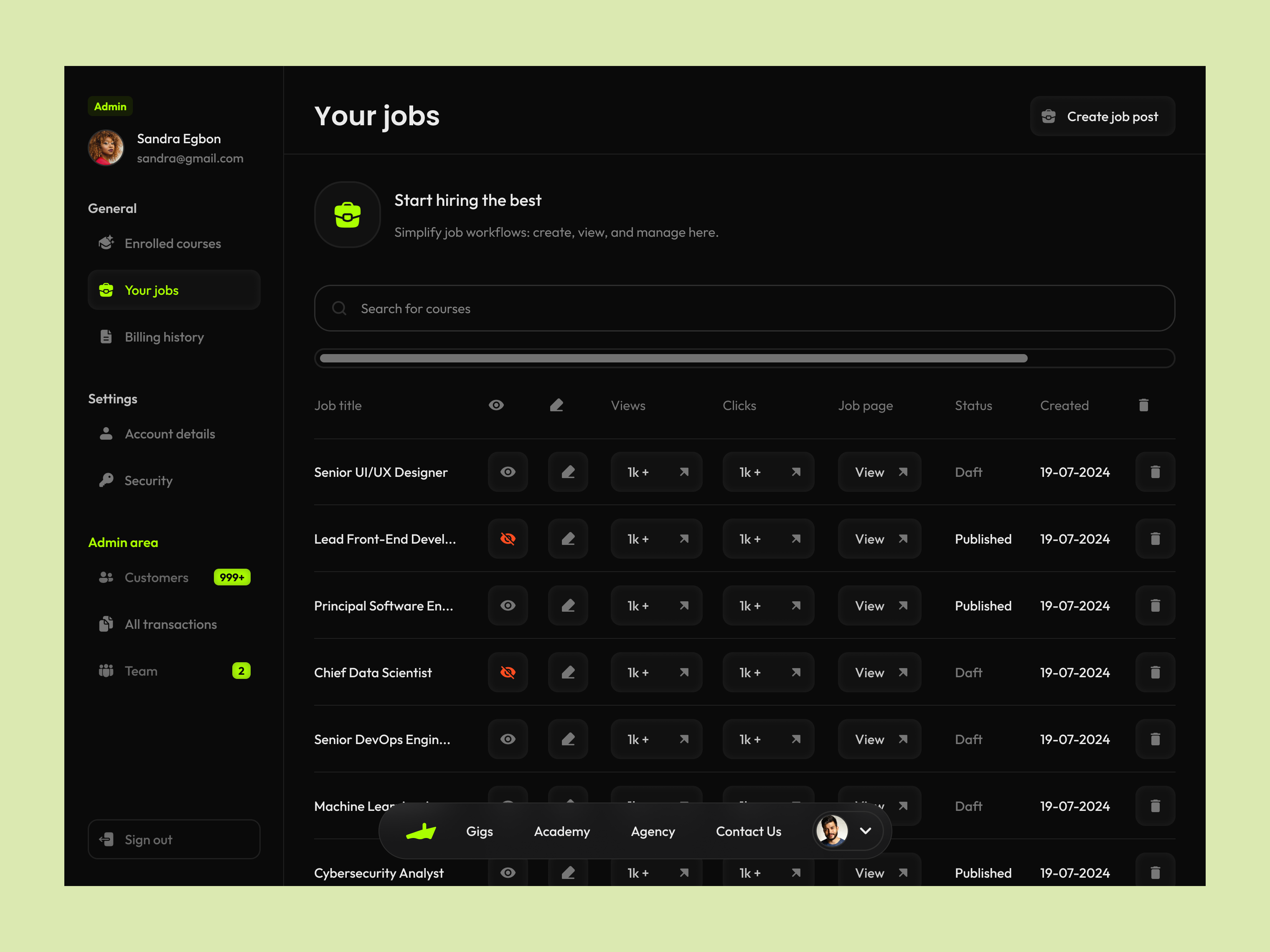 SaaS Dashboard UI Kit admin authentication authorization clean create account dashboard data data tables education job learning management learning management system payment product roles saas sign in sign up tables transactions