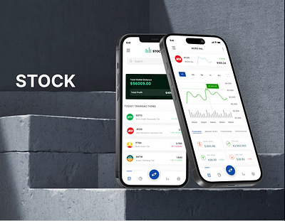 STOCK APPLICATION graphic design high performance stock app ui innovative stock trading app ui modern stock trading app ui premium ui design for stock apps professional stock market app ui sleek stock trading app uiux ui