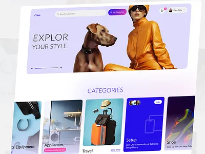 Ecommerce Landing Page concept ecommerce homepage landing shop store ui uiux