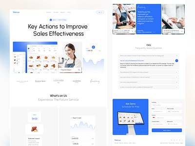 Point of Sales System - Landing Page cashier app cashier landing page demo page faq kiosk payment point of sale point of sales app point of sales system point of sales website pos system pos ui ux pos website saas saas dashboard saas landing page saas website self order ui ux landing page web app