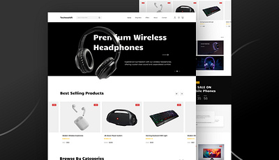 Ecommerce Website 3d animation branding ecommerce ecommerce website electronic webdesign graphic design headphone headphone web design inspiration landing page design layout logo shopify shopify web design ui ui design uiux web layout website design