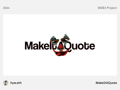 MakeItAQuote - Quote to generate a tweet - Brand Logo bitcoin blockchain branding btc crypto design illustration logo minimal minimalist ui web web3