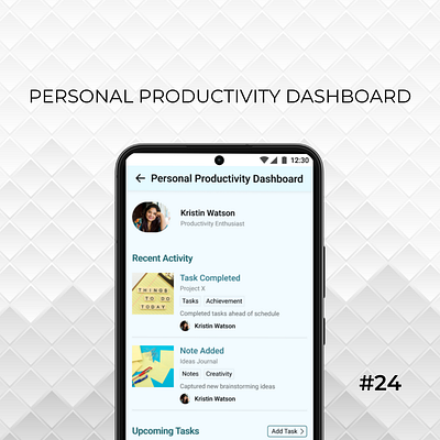 Daily UI Day-24/100: Personal Productivity Dashboard dailyui day 24 design designchallenge designing ui uiuxdesign ux visual design