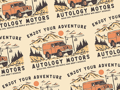 Autology Motors T-Shirt Design Project branding design graphic design illustration logo mountain nature vector