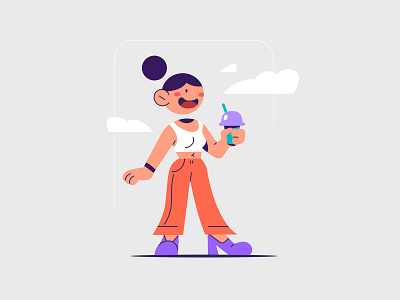 Coffee time character character design coffee illustration illustrator motion design motion graphics