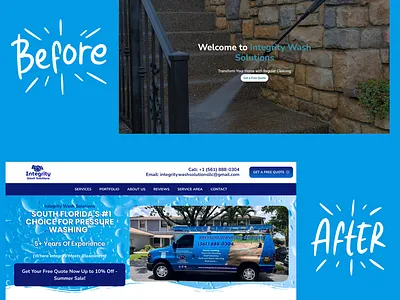 Integrity Wash Solution's Before & After branding design figma graphic design illustration logo ui ui design web design webdesign website design websitedesign wordpress wordpress design wordpress website